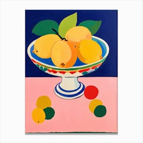 Lemons In A Bowl Canvas Print