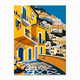 Summer In Positano Painting (244) Canvas Print