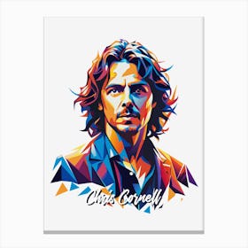 Chris Cornell Audio Slave 02 Portrait Music WPAP Pop Art Canvas Print