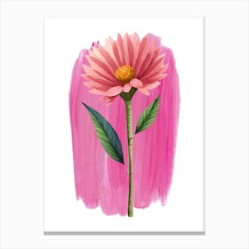 Pink Gerbera Flower Canvas Print