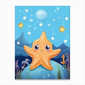 Star Sucker Pygmy Octopus Kids Illustration 4 Canvas Print