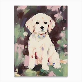 A Shih Tzu Dog Painting, Impressionist 2 Canvas Print
