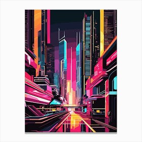 Futuristic city Canvas Print