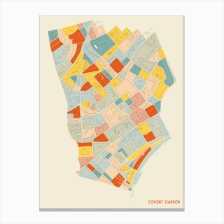 Covent Garden London England Uk Neighbourhood Map Canvas Print