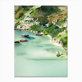 La Palma Canary Islands Spain Watercolour Tropical Destination Canvas Print