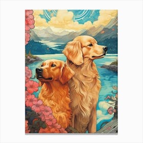 Golden Retriever Painting Canvas Print