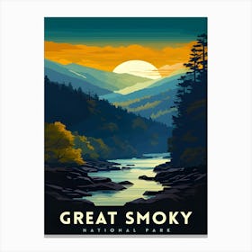 Great Smoky MountainsTravel Poster Canvas Print