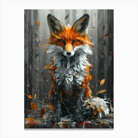 Fox In The Woods Canvas Print