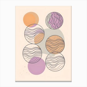 Wavy Circles Canvas Print