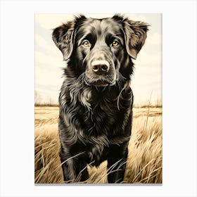 Whiskered Wonder Portrait Of A Pup Canvas Print