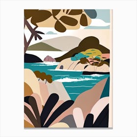Komodo Island Indonesia Muted Pastel Tropical Destination Canvas Print