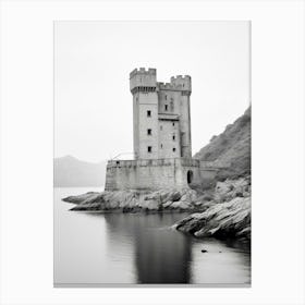 Portovenere, Italy, Black And White Photography 4 Canvas Print