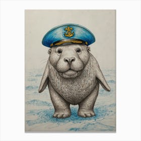 Sailor Seal 2 Canvas Print