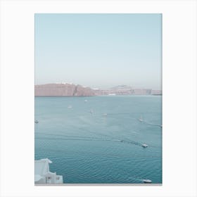 Aegean Symphony, Santorini Canvas Print