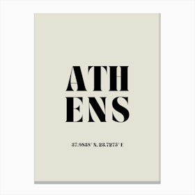 Neutral Athens Travel Canvas Print