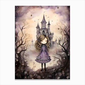 Little Girl In A Castle Canvas Print