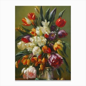 Tulips Painting 4 Flower Canvas Print