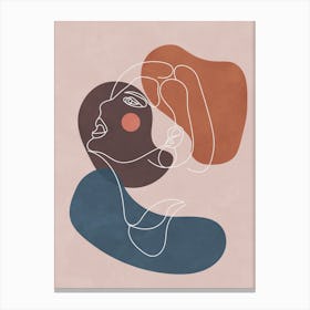 Woman Minimal Line Art Canvas Print