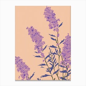 Lavender Flower Big Bold Illustration 3 Canvas Print
