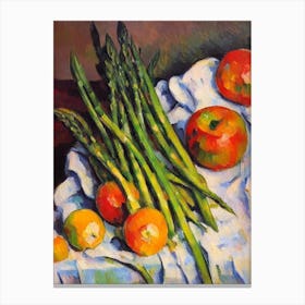 Asparagus Cezanne Style vegetable Canvas Print