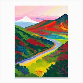 Arenal Volcano National Park 1 Costa Rica Abstract Colourful Canvas Print