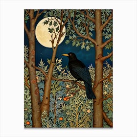 William Morris Crow In The Forest Canvas Print