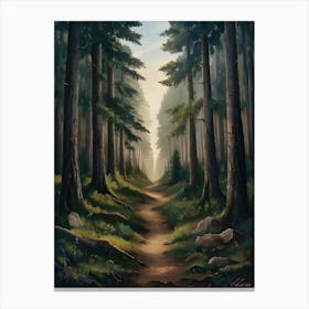 Path In The Woods 7 Canvas Print