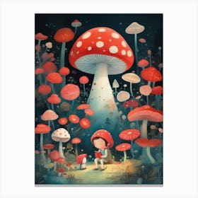 Illustration Emotional Conection Mooshroom Canvas Print