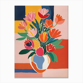 Tulips In A Vase 3 Canvas Print