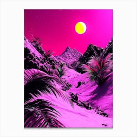 Pink Desert Landscape Canvas Print