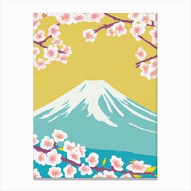 Cherry Blossoms Framing Mount Fuji Canvas Print