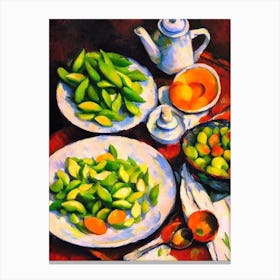 Edamame Cezanne Style vegetable Canvas Print