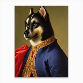 Akita Renaissance Portrait Oil Painting Canvas Print