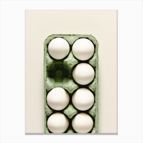 White Eggs In A Carton 4 Canvas Print