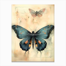 scrapbook butterfly Canvas Print