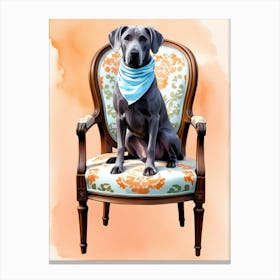 Dog In A Chair 1 Canvas Print