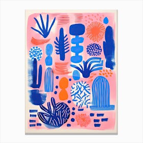 Majorelle Gardens Abstract Riso Style 7 Canvas Print