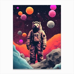 Bear In Space Canvas Print