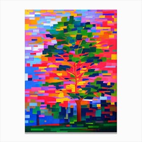 Goldenrain Tree Tree Cubist Canvas Print