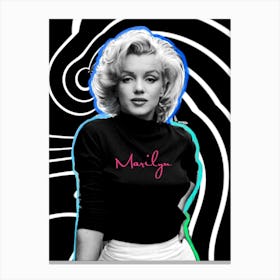 Marilyn - Monroe - Love - photo montage Canvas Print