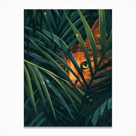 Cat In The Jungle 2 Canvas Print