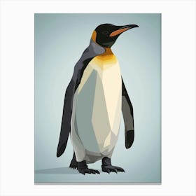 Emperor Penguin King George Island Minimalist Illustration 1 Canvas Print