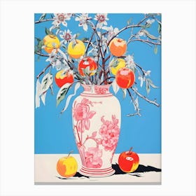 Vase Of Apples Canvas Print