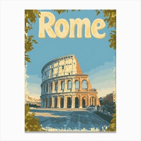 Aihrgdesign A Vintage Travel Poster Of Rome 2 Canvas Print