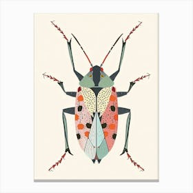 Colourful Insect Illustration Boxelder Bug 9 Canvas Print