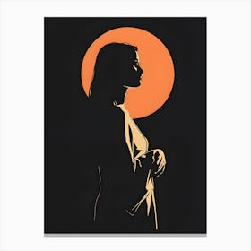 Romantique Woman, the moon light Canvas Print