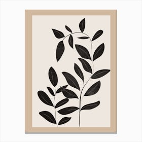 Minimalist Plants & Leaves Art 4 Canvas Print