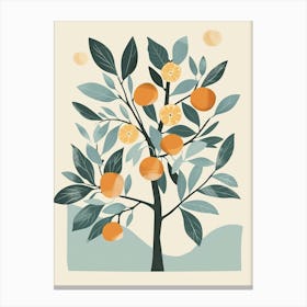 Orange Tree Flat Illustration 2 Canvas Print