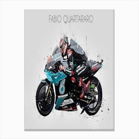 Fabio Quartararo Riders Street Art Canvas Print