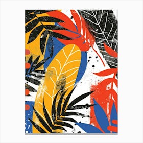 Abstract Tropical Leaves 2 Canvas Print